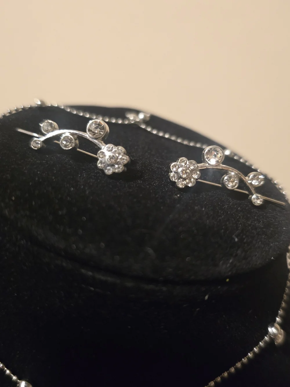 Silver-Tone Layered Necklace & Earrings